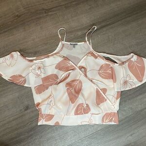 Charlotte Russe Summer Floral Off The Shoulder Top